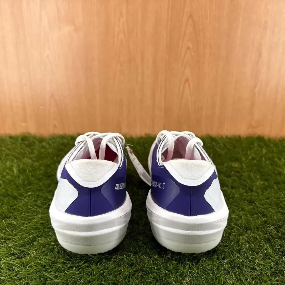 adidas Adizero Impact NCAA Purple White Baseball Cleats JR3062 Men's Size 6.5